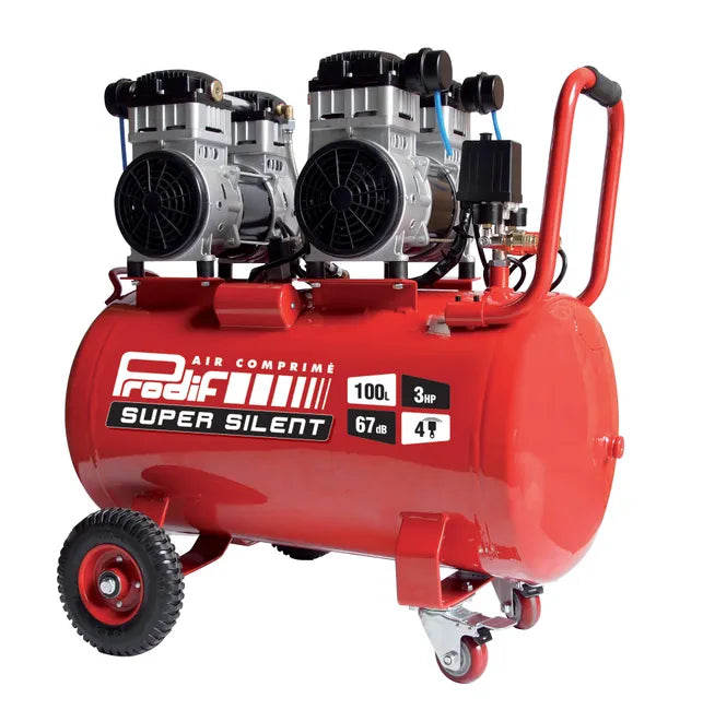 Compresseur d’atelier silencieux PRODIF 100 l 3 cv SIL1003