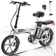 HITWAY – Vélo Électrique Pliable 16" – Moteur 250 W – Batterie 36 V 8,4 Ah – Autonomie jusqu'à 70 km – Pompe à vélo offerte