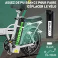 HITWAY – Vélo Électrique Pliable 16" – Moteur 250 W – Batterie 36 V 8,4 Ah – Autonomie jusqu'à 70 km – Pompe à vélo offerte