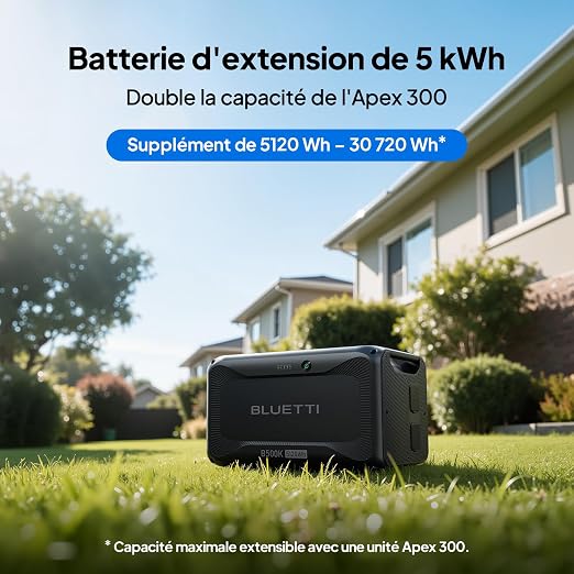 BLUETTI B500K – Batterie d’extension 5 120 Wh LiFePO₄