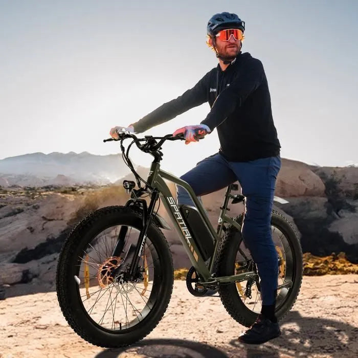 SPATIAL V￩lo ￉lectrique 26"*4 Vert - Moteur 1000W - Batterie 48V 13Ah- Autonomie 110km - VTT Ville E-Bike